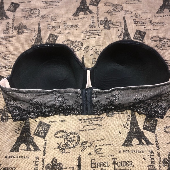 Torrid Black Padded Lace Strapless Push Up Bra - Picture 4 of 9